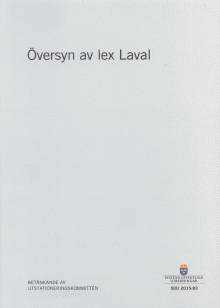 Omslaget till Översyn av lex Laval