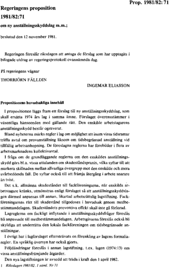 Omslaget till prop. 1981/82:71