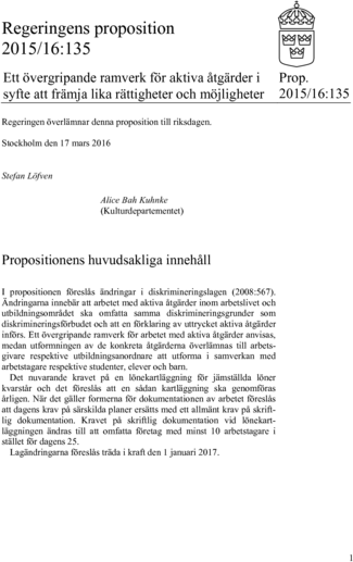 Omslaget till prop. 2015/16:135