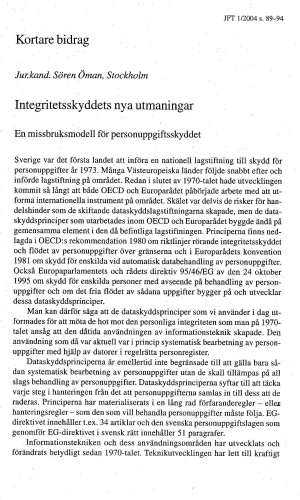 Omslaget till Integritetsskyddets nya utmaningar