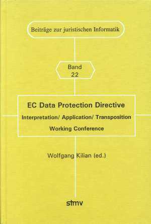 Omslaget till The EC Directive on Data Protection and Swedish Law – An Introduction